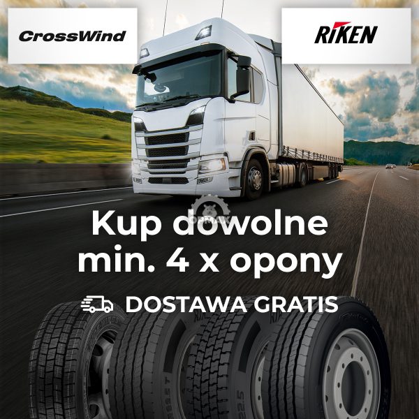 SPECJALNA OFERTA NA OPONY CIĘŻAROWE CROSSWIND & RIKEN LUTY/ MARZEC 2022