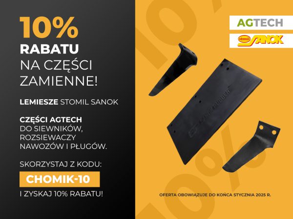 10% rabatu na części zamienne!